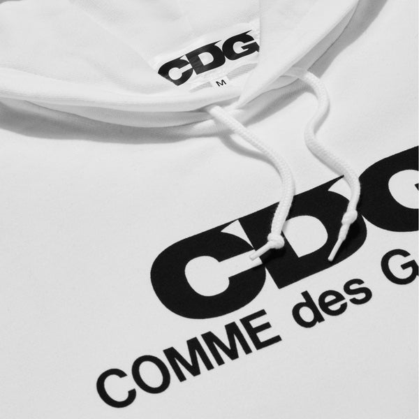 CDG - Logo Hooded Sweatshirt - (White)
