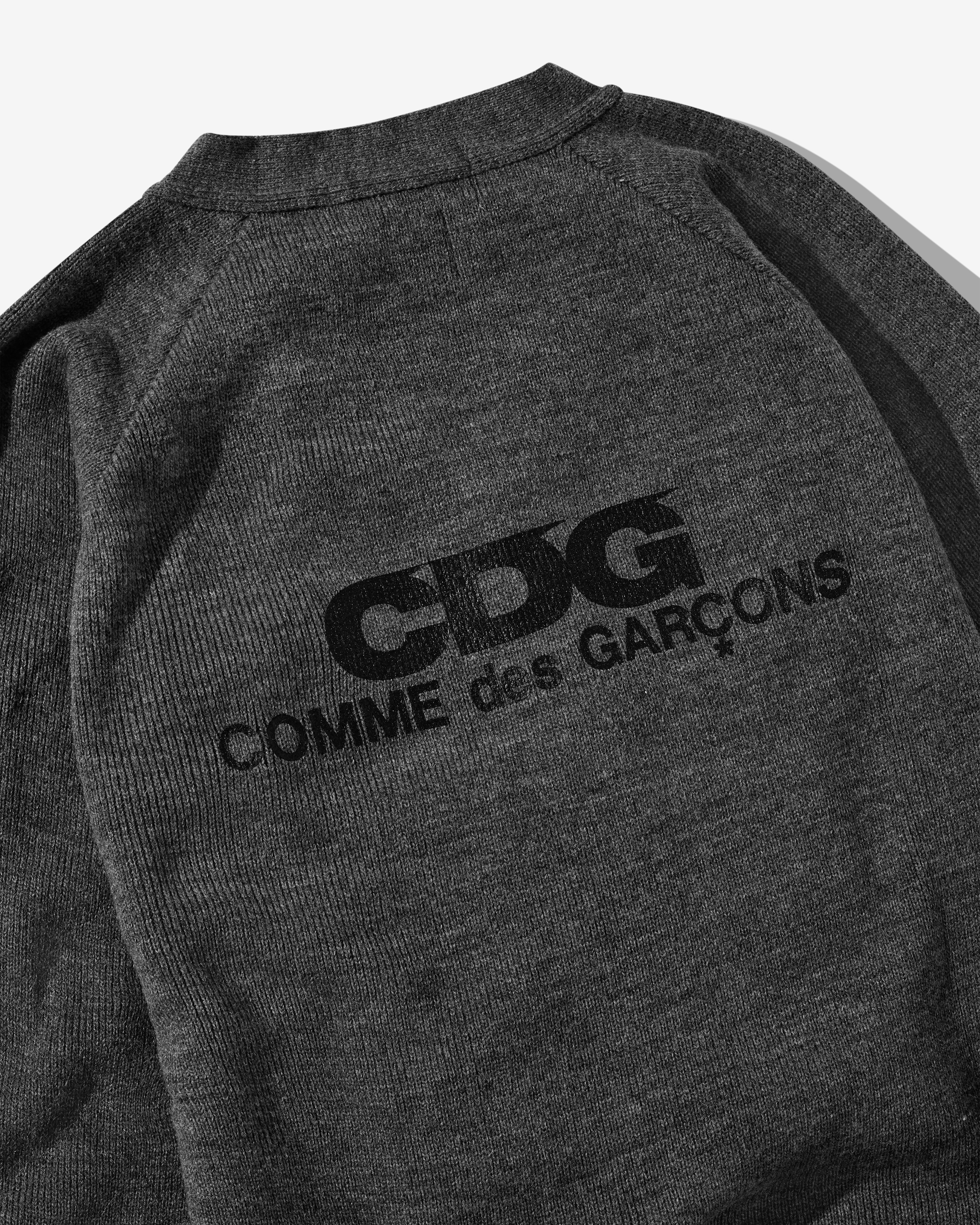CDG: Logo School Cardigan (Grey) | DSMNY E-SHOP