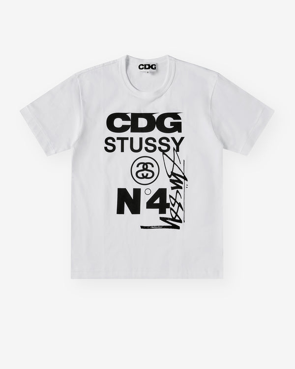CDG - Stüssy Men's T-Shirt - (White)