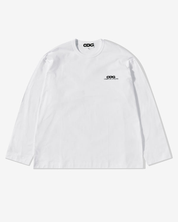 CDG - Small Logo Longsleeve T-Shirt - (White)