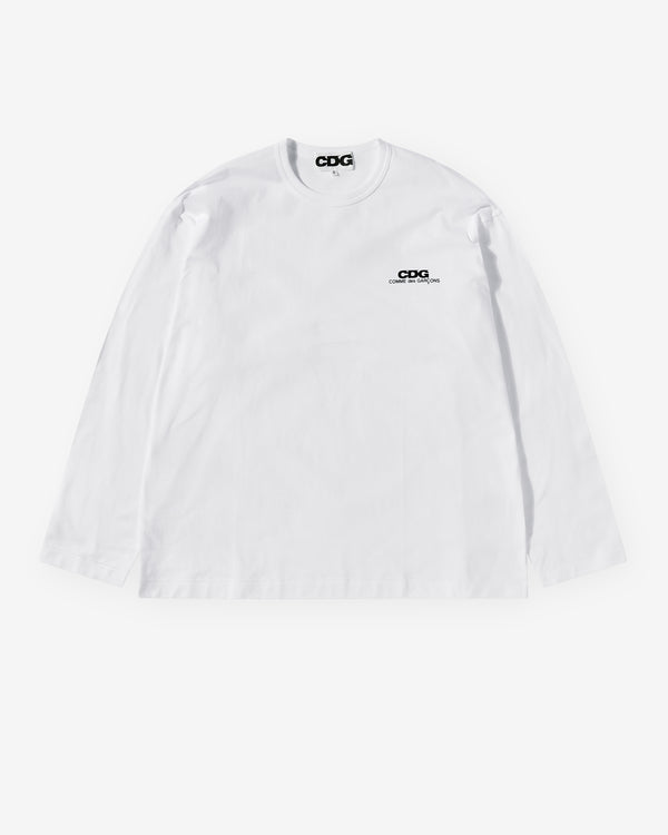 CDG - Small Logo Longsleeve T-Shirt - (White)