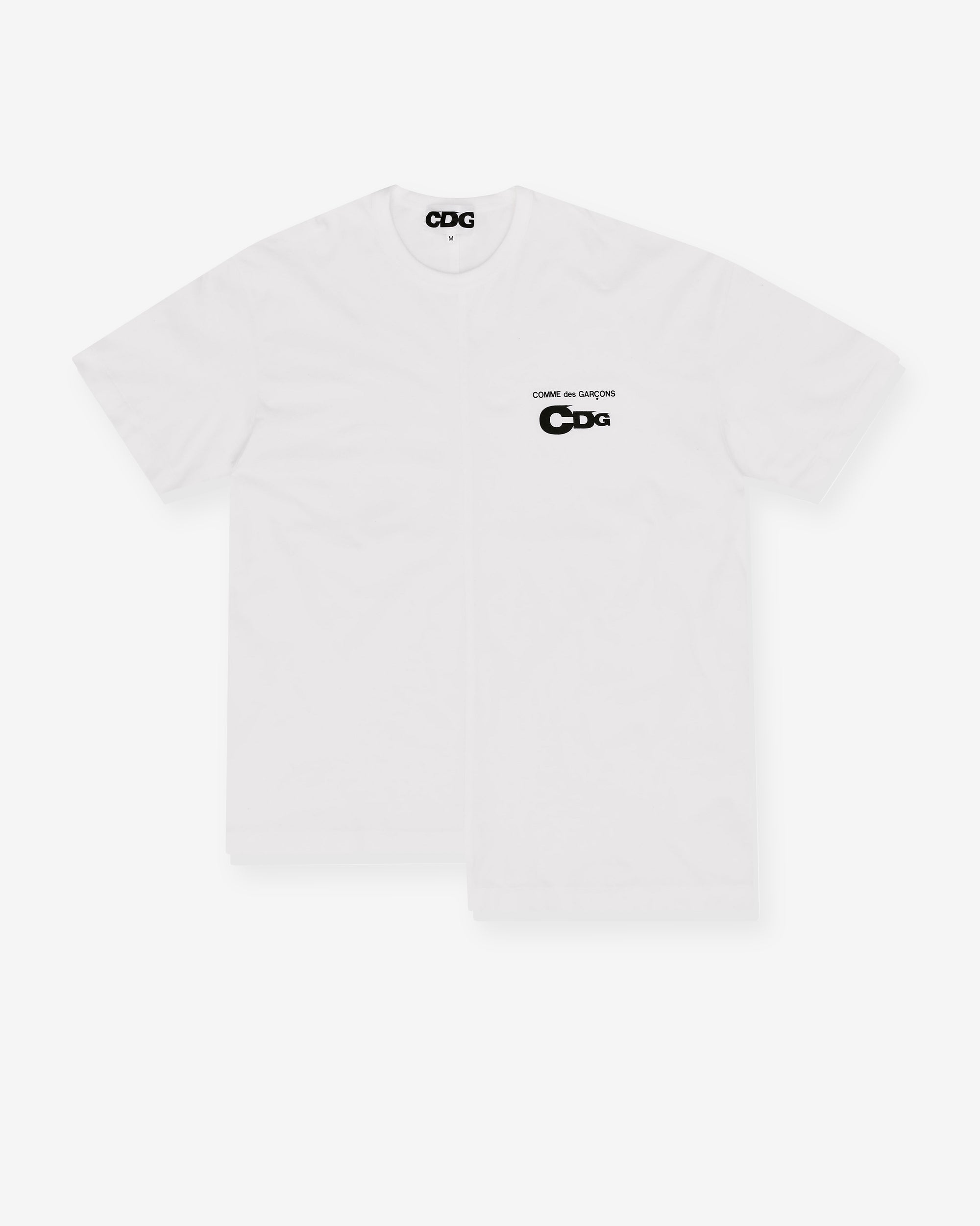 CDG Men's Asymmetric Split T-Shirt (White)