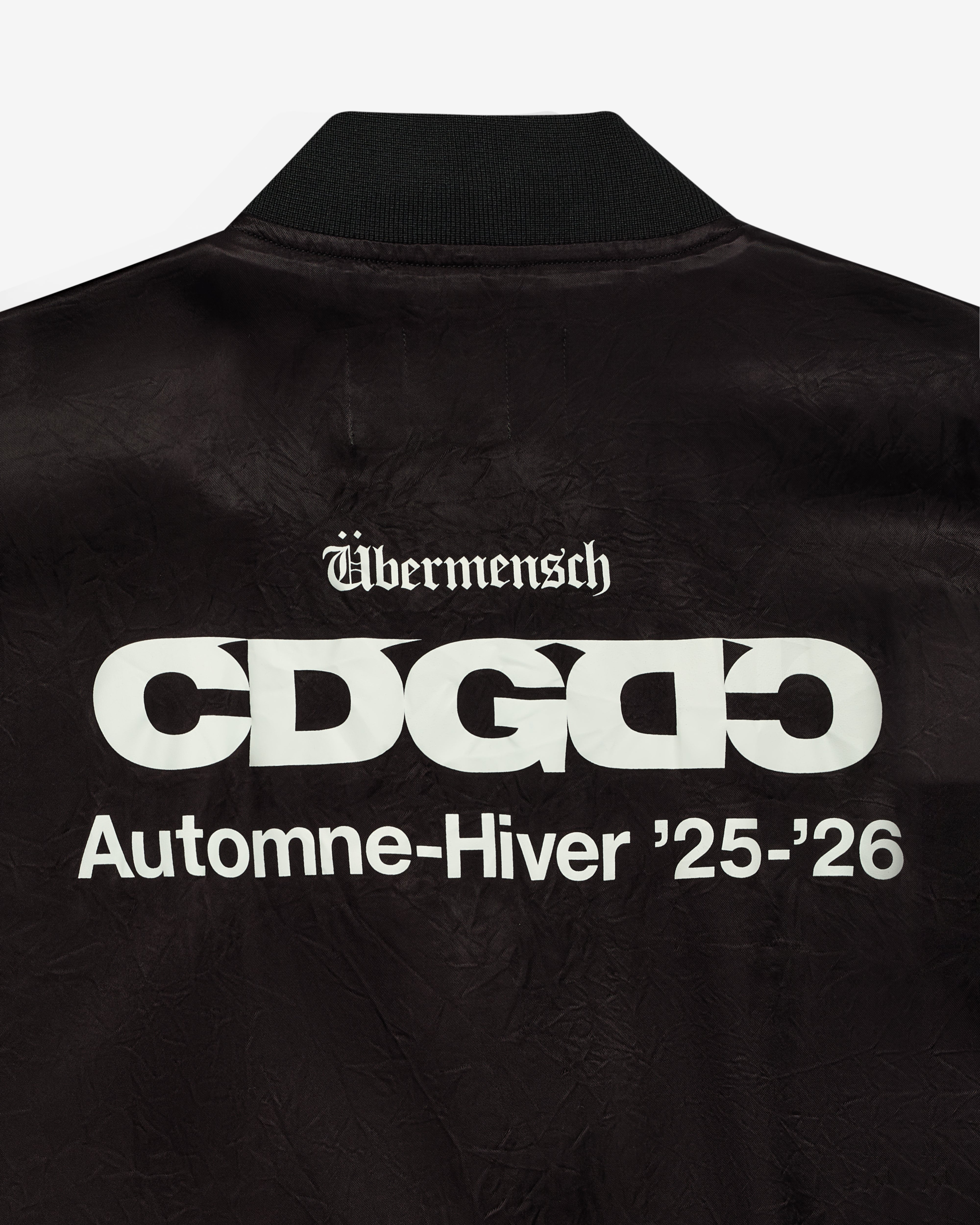CDG: G-DRAGON Übermensch Longline Bomber Jacket (Black) | DSMNY E-SHOP