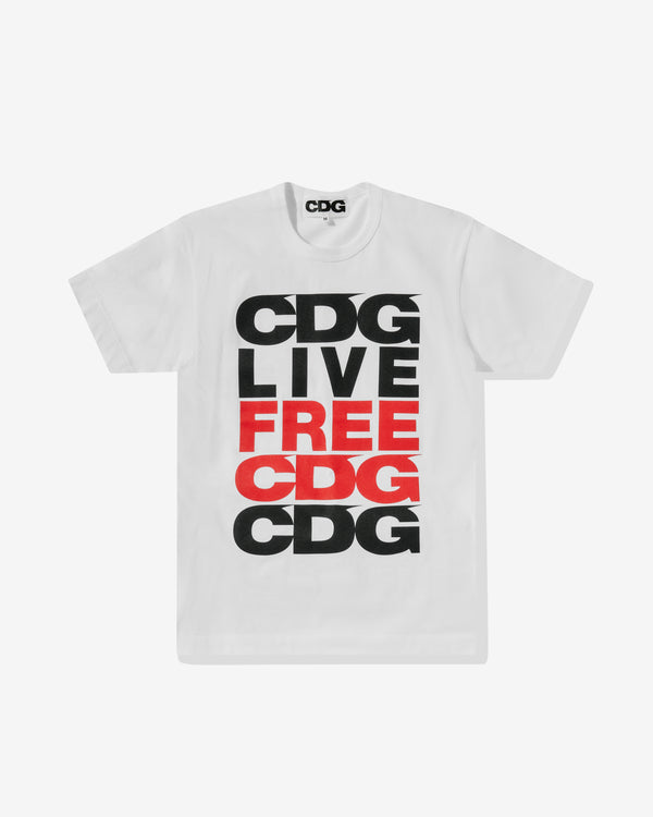 CDG - Message T-Shirt - (White)