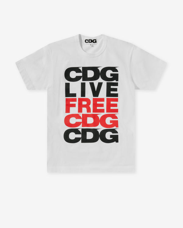CDG - Message T-Shirt - (White)