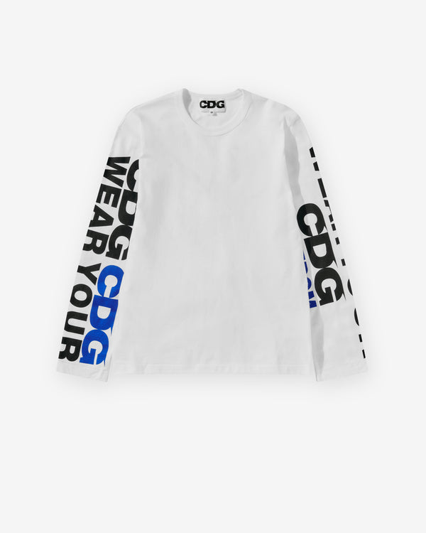 CDG - Message Longsleeve T-Shirt - (White)