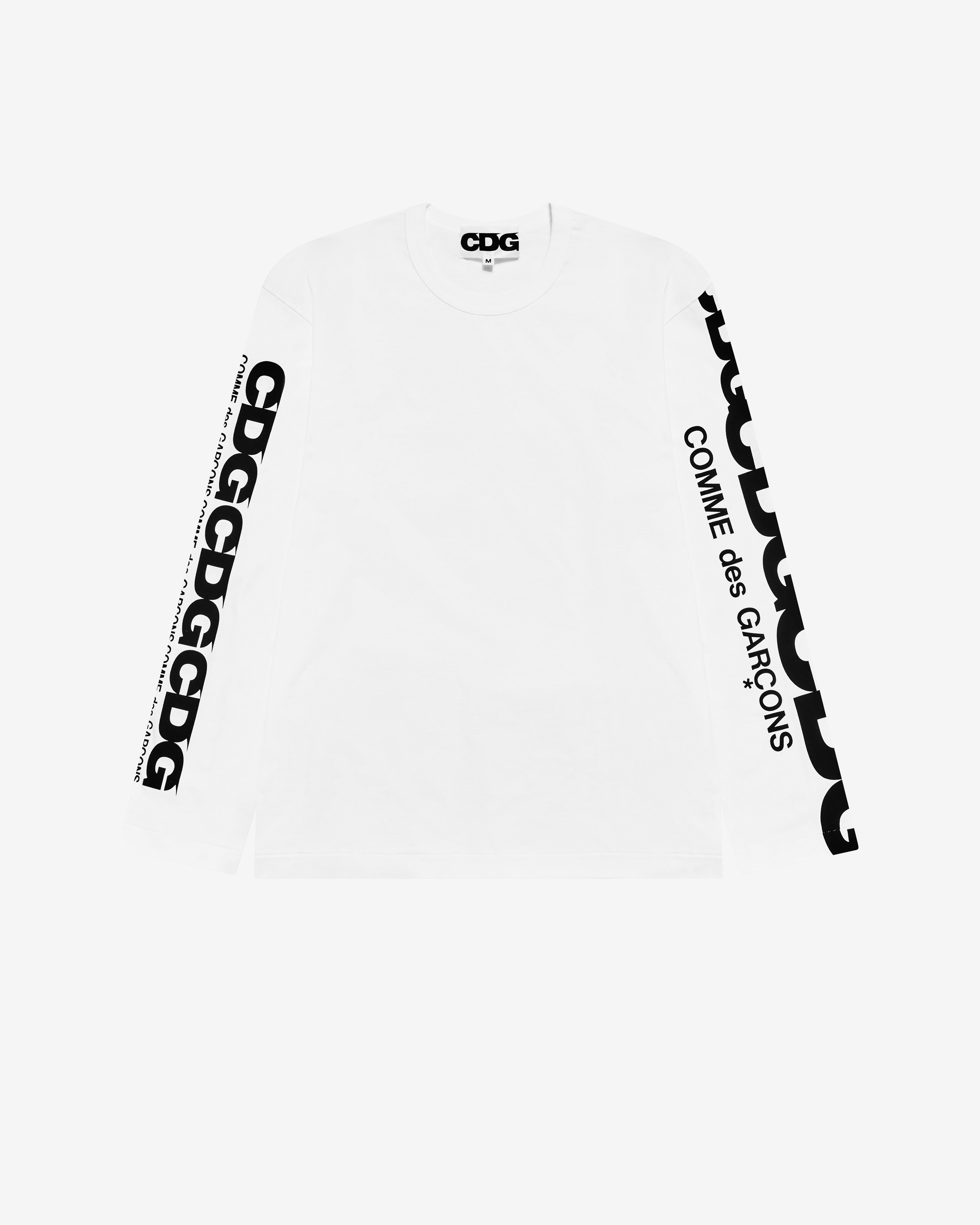 COMME des GARÇONS border long sleeve tee CDG: Long Sleeve T-Shirt (White) | DSMNY E-SHOP