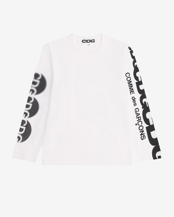 CDG - CDG Logo Long Sleeve T-Shirt - (White)