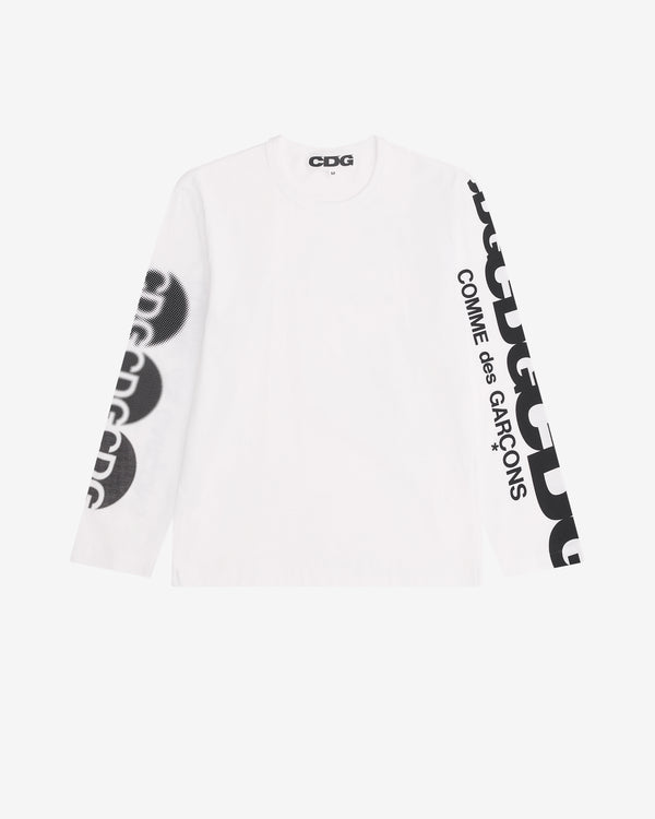 CDG - CDG Logo Long Sleeve T-Shirt - (White)