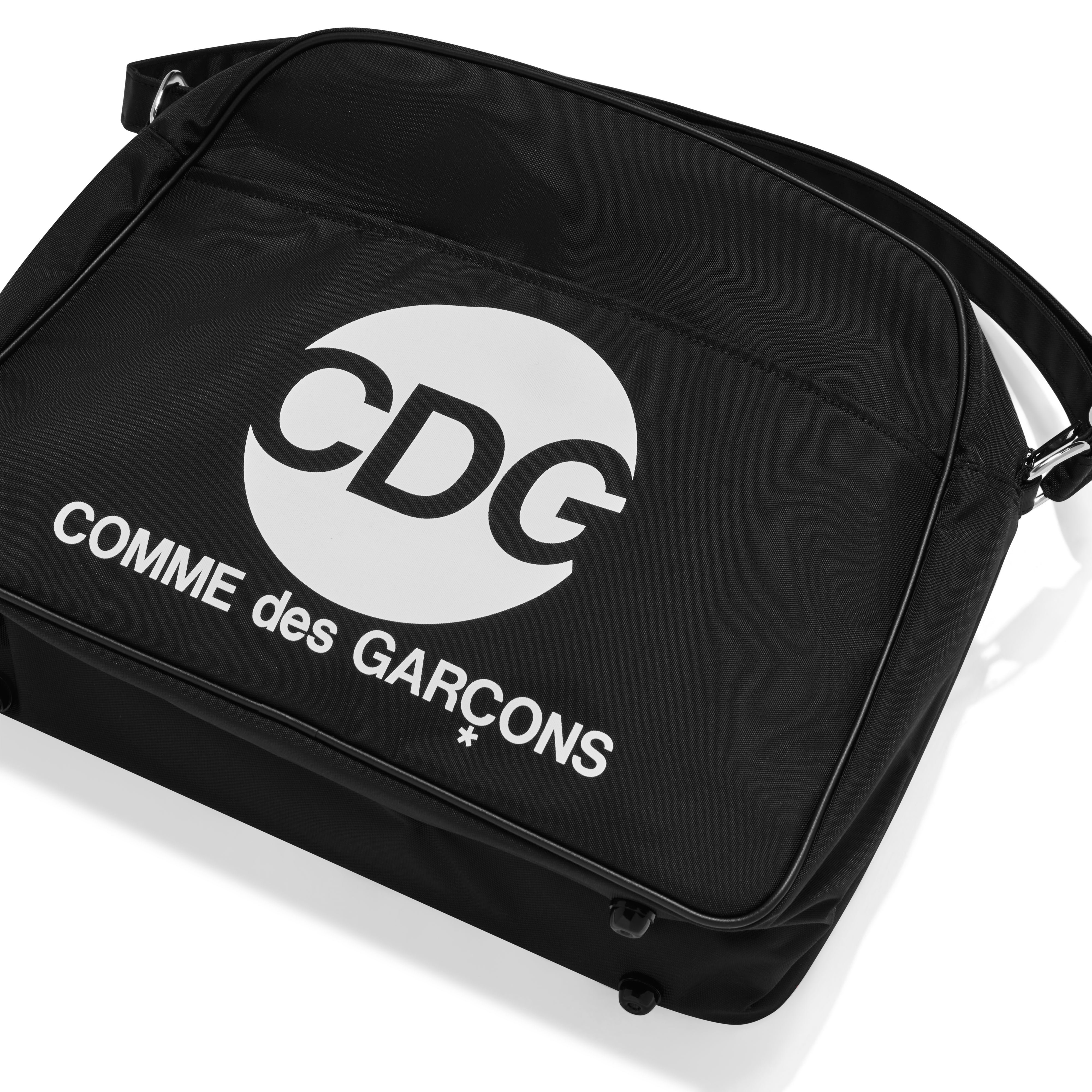 CDG: Logo Shoulder Bag (Black) | DSMNY E-SHOP
