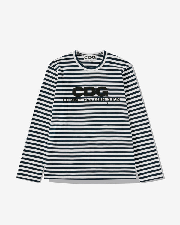 CDG - Striped Long Sleeve T-Shirt - (Navy)