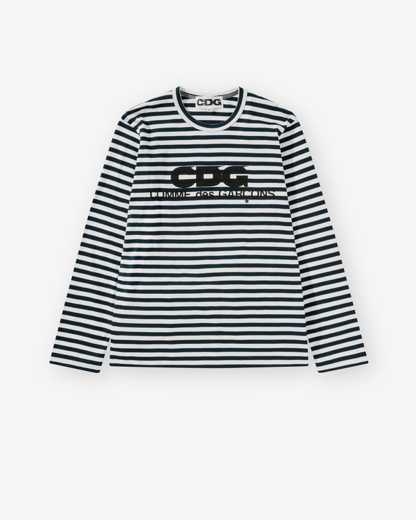 CDG - Striped Long Sleeve T-Shirt - (Navy)