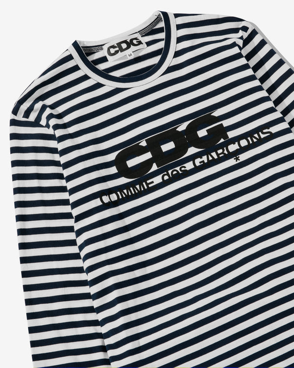 CDG - Striped Long Sleeve T-Shirt - (Navy)