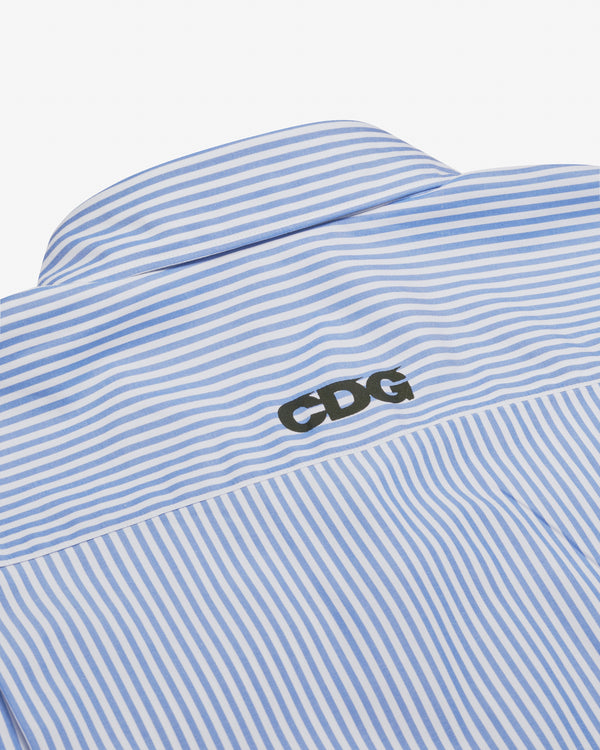 CDG - Logo Cotton Stripe Shirt - (Blue)