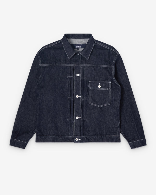 CDG Homme - Men's Denim Jacket - (Navy/White)