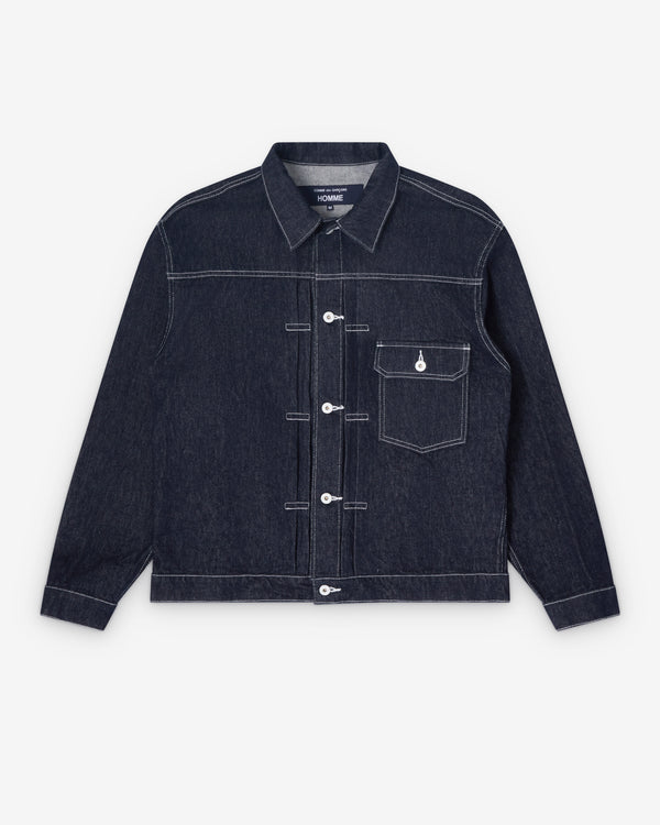 CDG Homme - Men's Denim Jacket - (Navy/White)