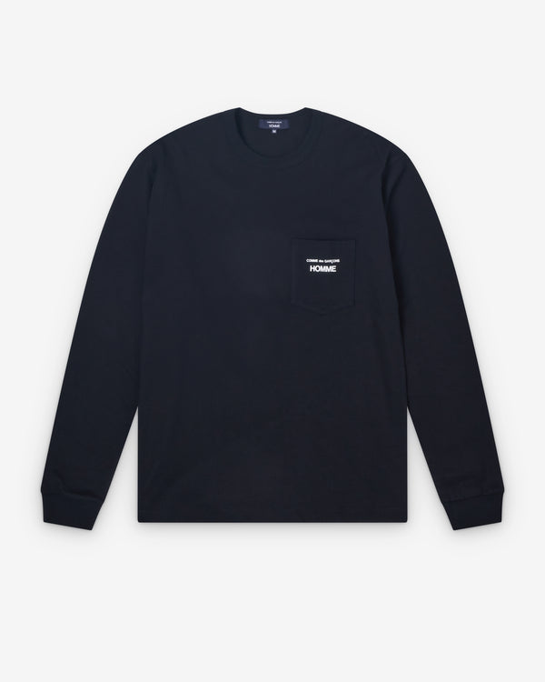 CDG Homme - Men's Long Sleeve Logo T-Shirt - (Black)