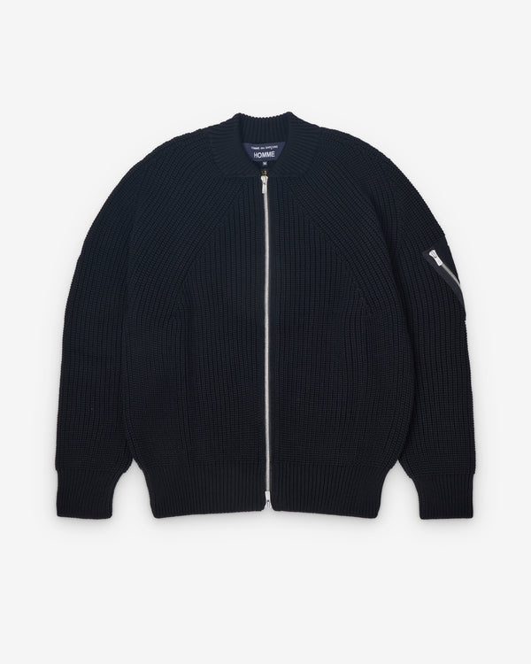 CDG Homme - Men's Waffle Knit Cardigan - (Black)
