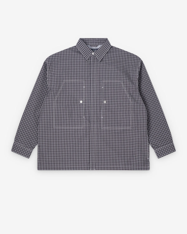 CDG Homme - Men's Check Utility Shirt - (Black/White/Charcoal)