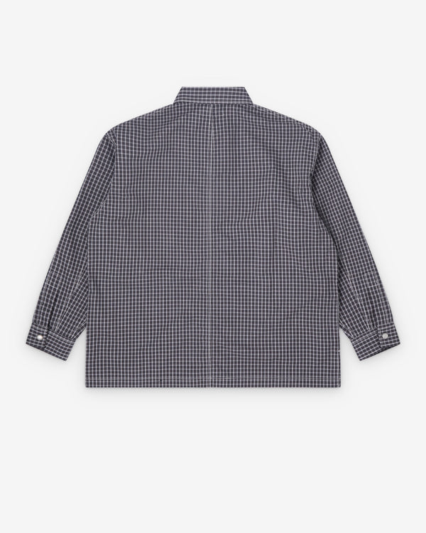 CDG Homme - Men's Check Utility Shirt - (Black/White/Charcoal)