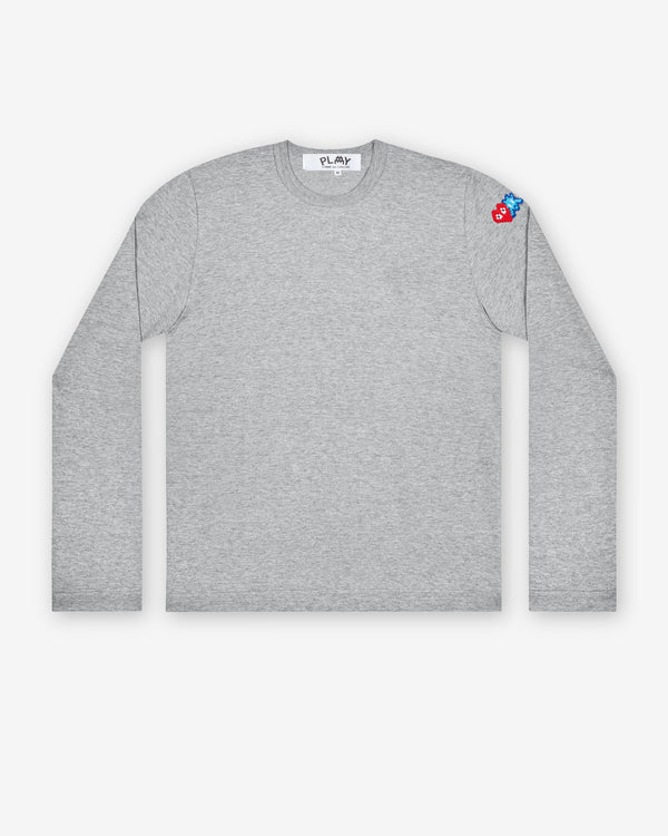 Play Comme des Garçons - Invader Cotton Long Sleeve T-Shirt - (Grey)