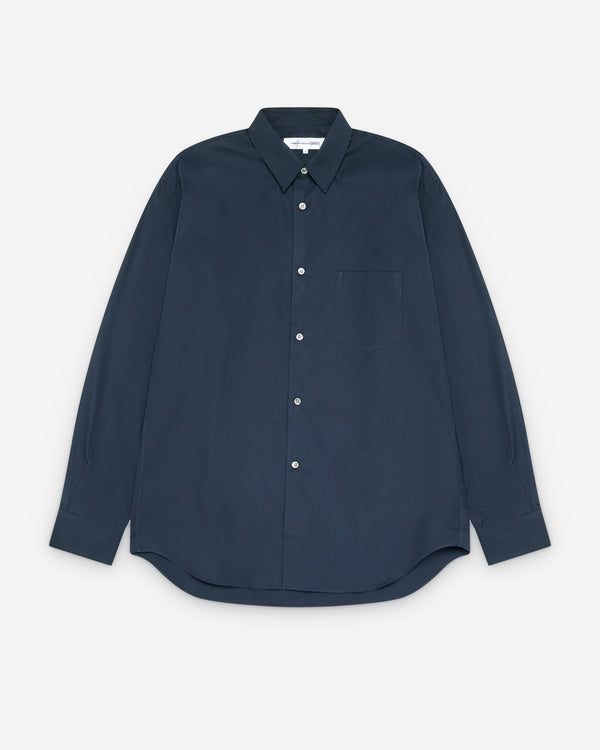 CDG Shirt Forever - Men's Classic Fit Woven Cotton Shirt - (Navy)