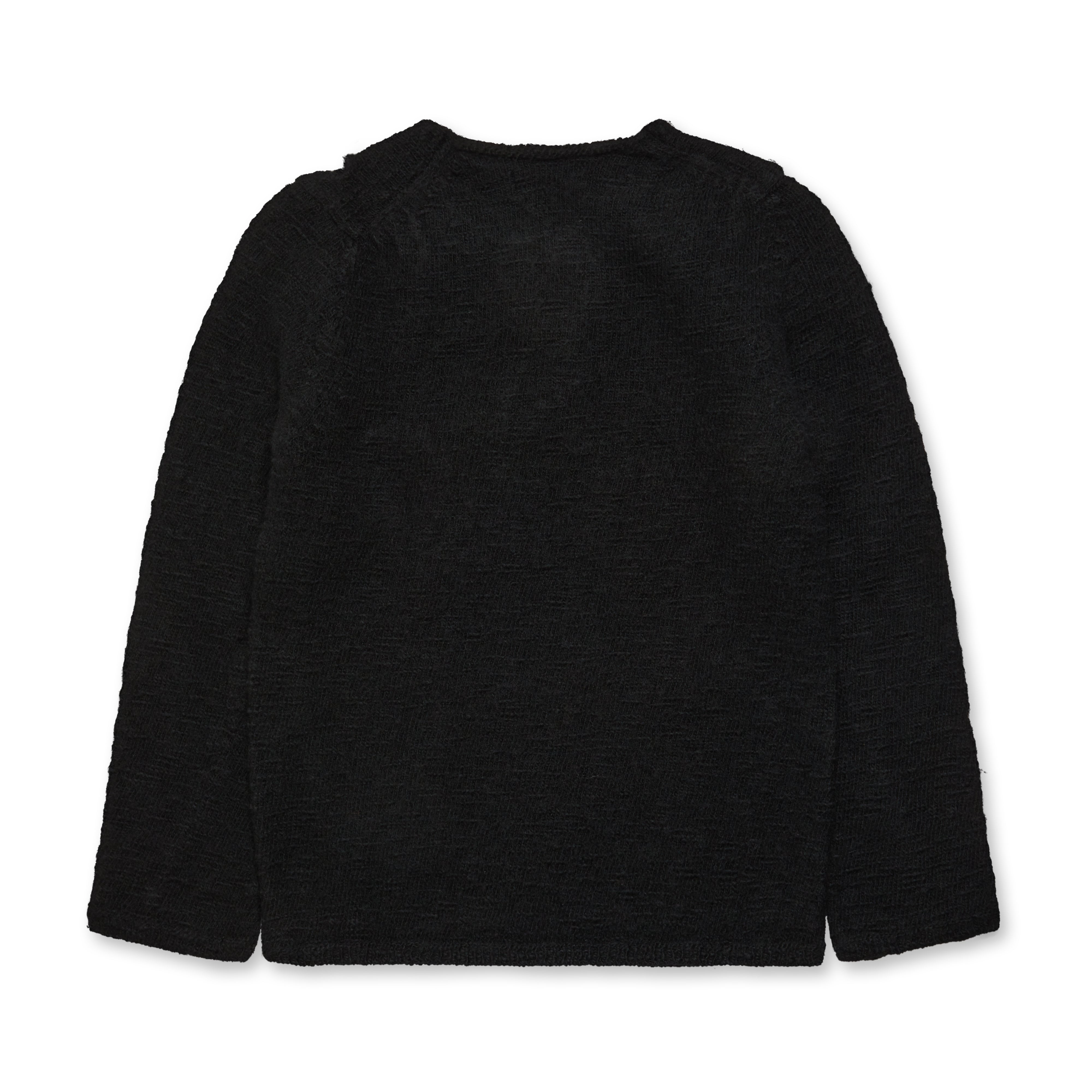 BLACK Comme des Garçons - Distressed Crewneck Sweater - (Black 