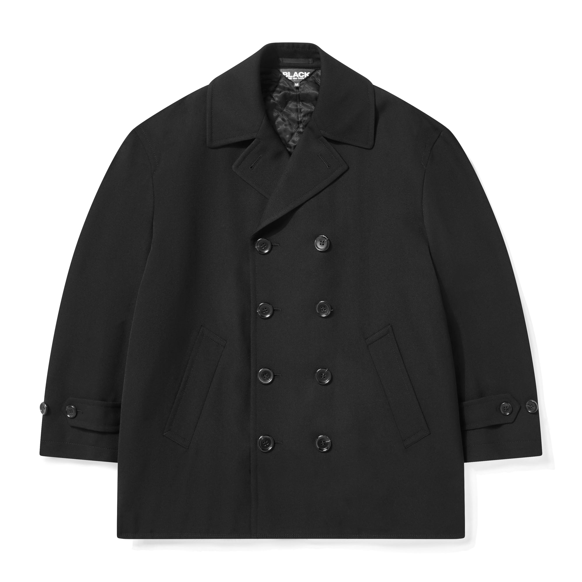 BLACK Comme des Garçons - Double Breasted Wool Coat - (Black) – DSMNY E ...