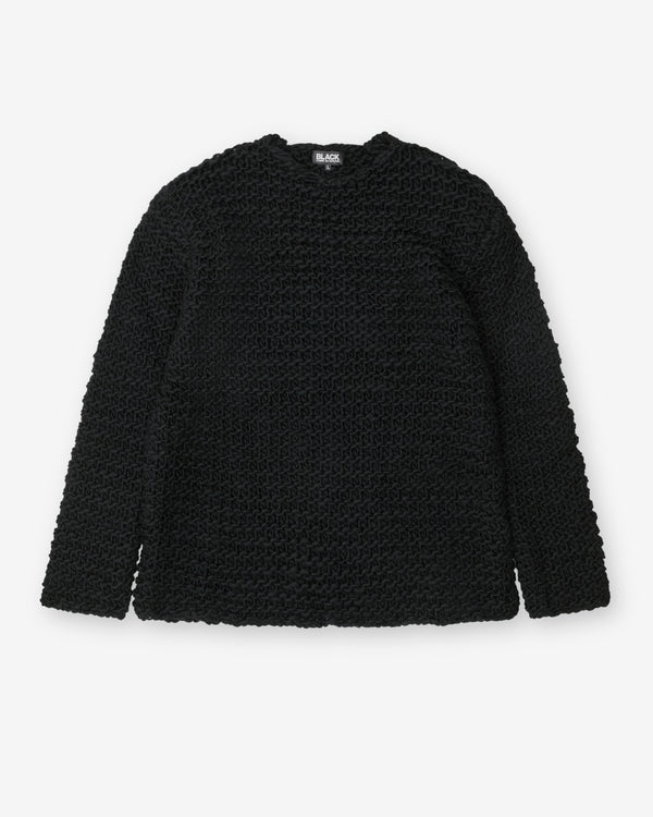 Black Comme des Garçons - Wool Garter Stitch Sweater - (Black)