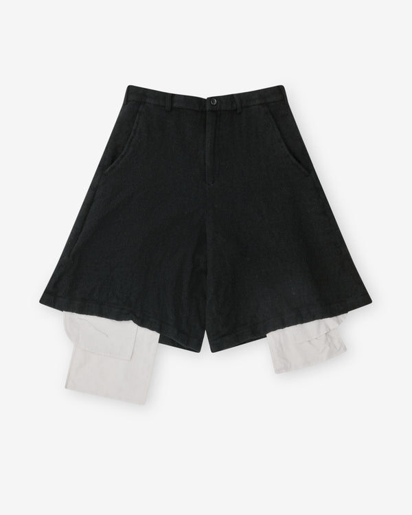Black Comme des Garçons - Exposed Pocket Bag Shorts - (Black)