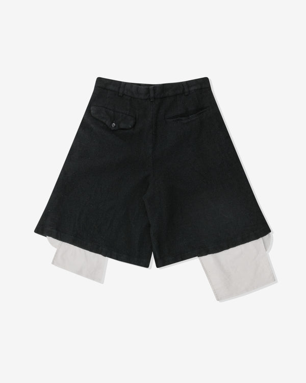 Black Comme des Garçons - Exposed Pocket Bag Shorts - (Black)