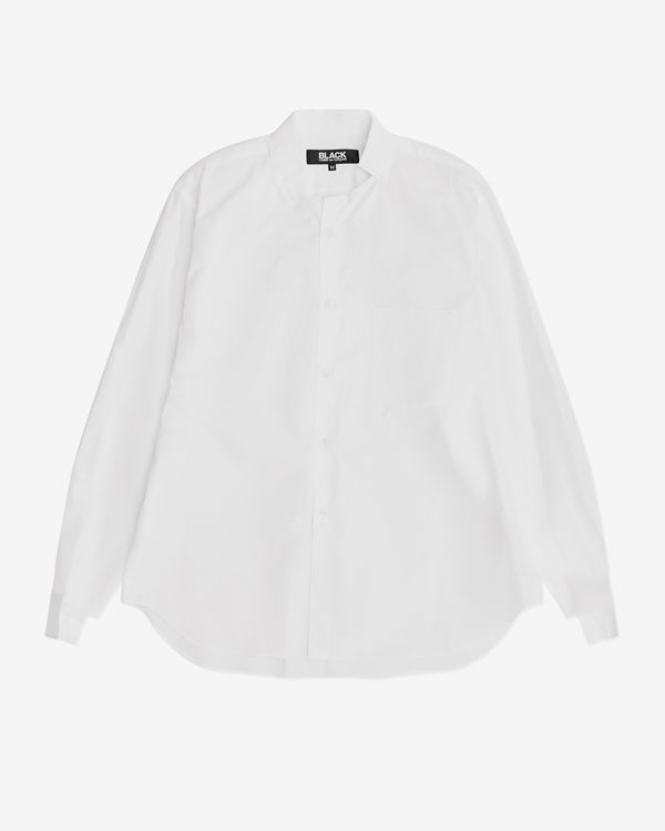Black Comme des Garçons - Cut Collar Shirt - (White)
