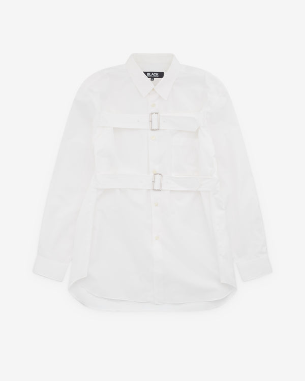 Black Comme des Garçons - Double Buckle Shirt - (White)