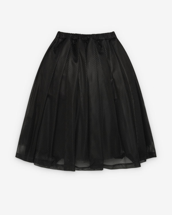 Black Comme des Garçons - Pleated Mesh Skirt - (Black)