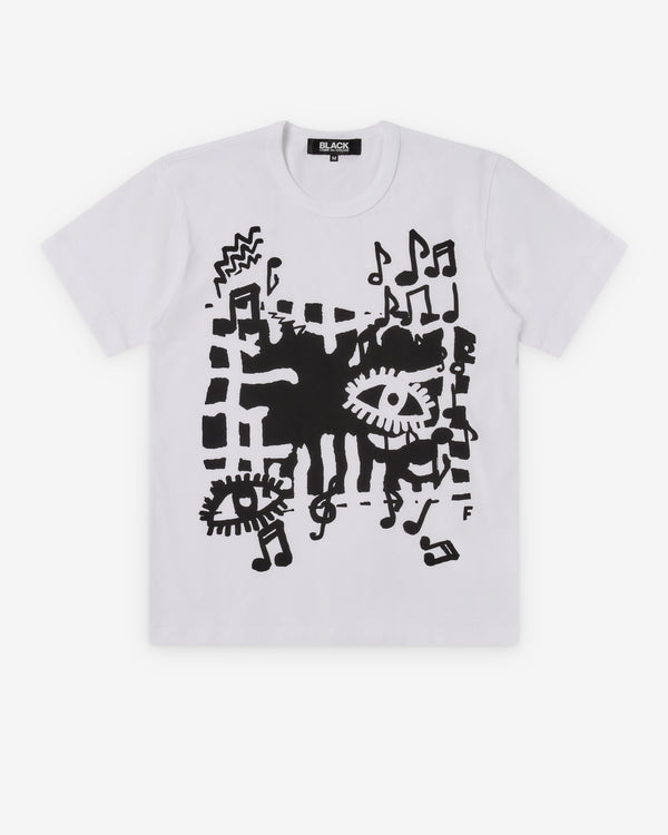 Black Comme des Garçons - Print T-Shirt - (White)