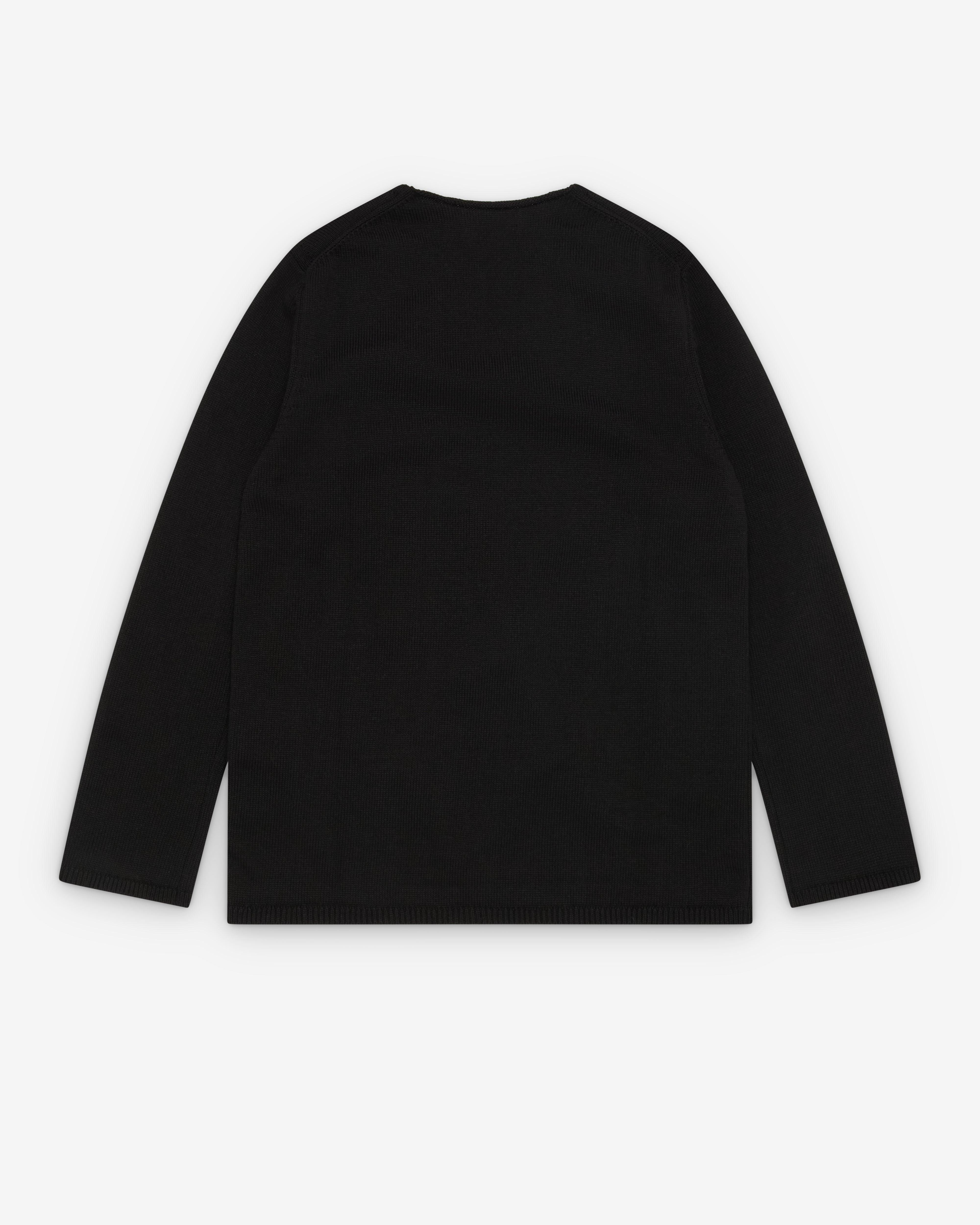 Black Comme des Garçons: Cut Out Sweater (Black) | DSMNY E-SHOP