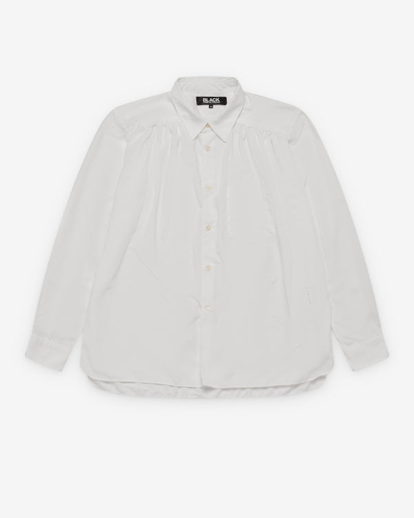 Black Comme des Garçons - Pleated Shirt - (White)