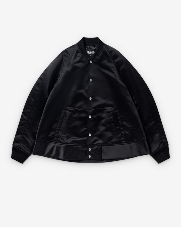 Black Comme des Garçons - Heavy Satin Bomber Jacket - (Black)