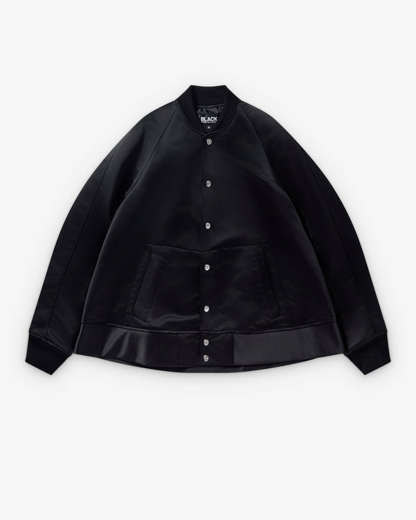 Black Comme des Garçons - Heavy Satin Bomber Jacket - (Black)