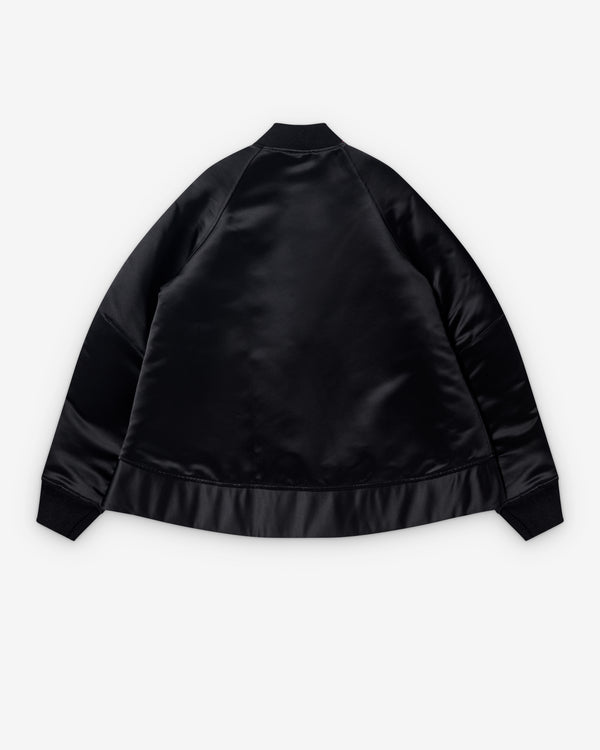 Black Comme des Garçons - Heavy Satin Bomber Jacket - (Black)