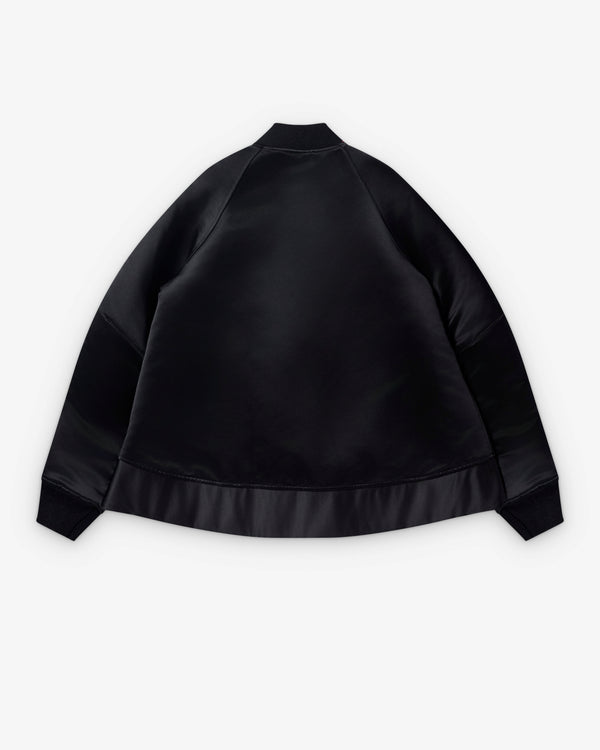 Black Comme des Garçons - Heavy Satin Bomber Jacket - (Black)