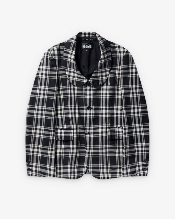 Black Comme des Garçons - Check Single Breasted Jacket - (Black/White)