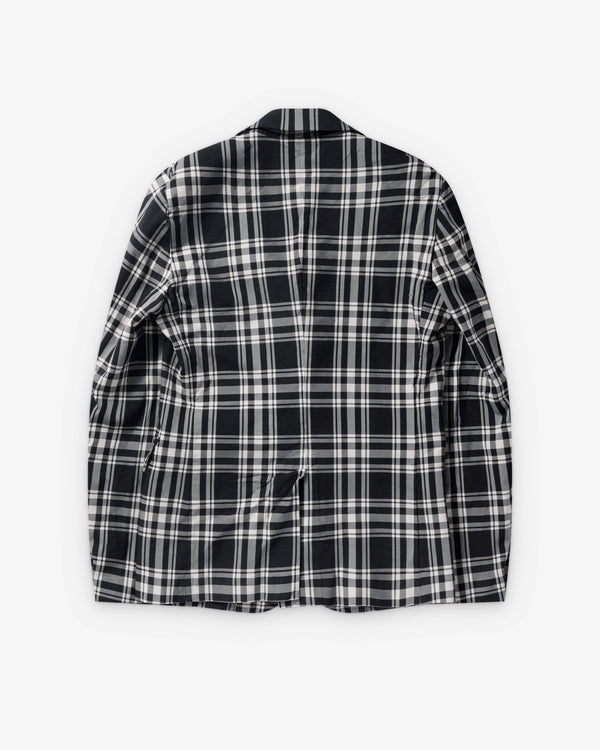 Black Comme des Garçons - Check Single Breasted Jacket - (Black/White)