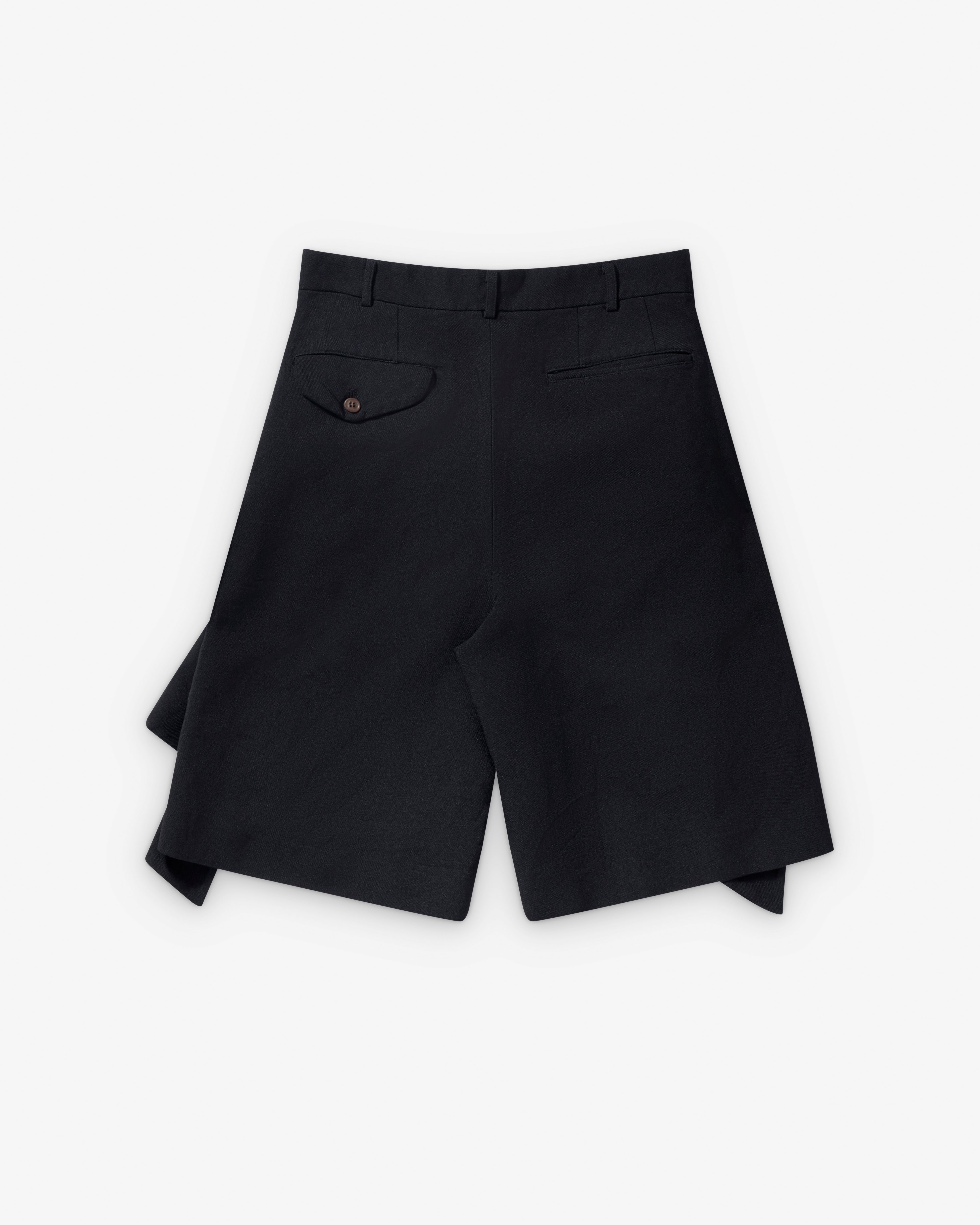 Black Comme des Garçons: Ruffle Shorts (Black) | DSMNY E-SHOP