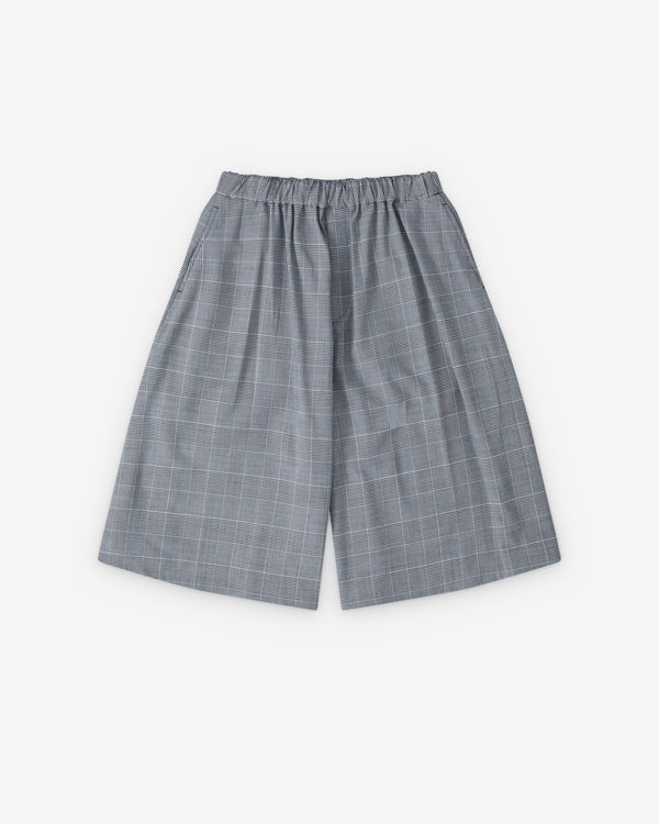 Black Comme des Garçons - Glen Check Shorts - (Black/White)