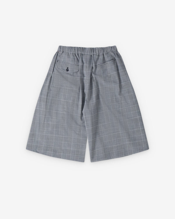 Black Comme des Garçons - Glen Check Shorts - (Black/White)