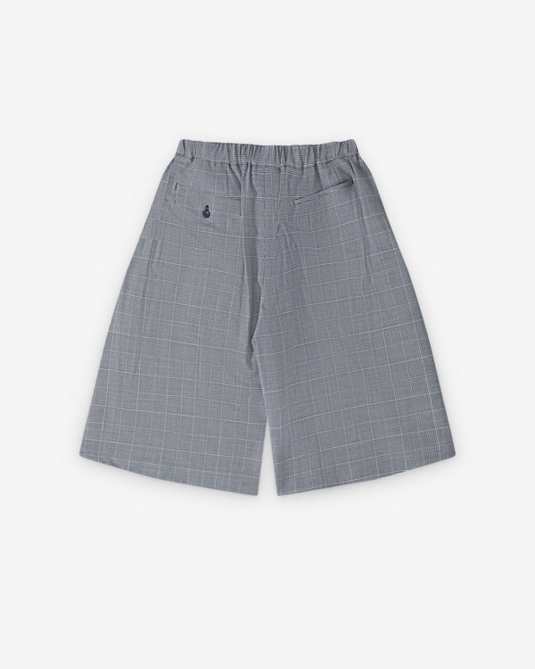 Black Comme des Garçons - Glen Check Shorts - (Black/White)