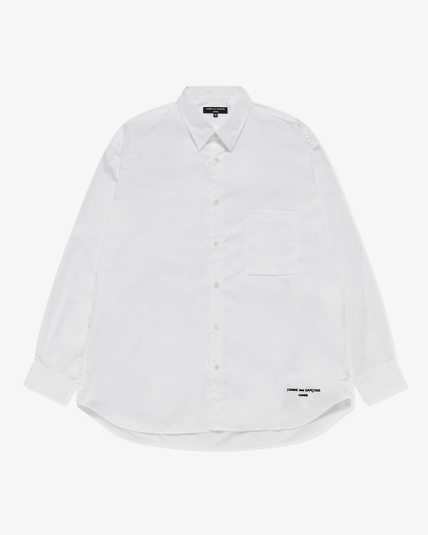 Comme des Garçons Homme - Men's Logo Shirt - (White/Black)