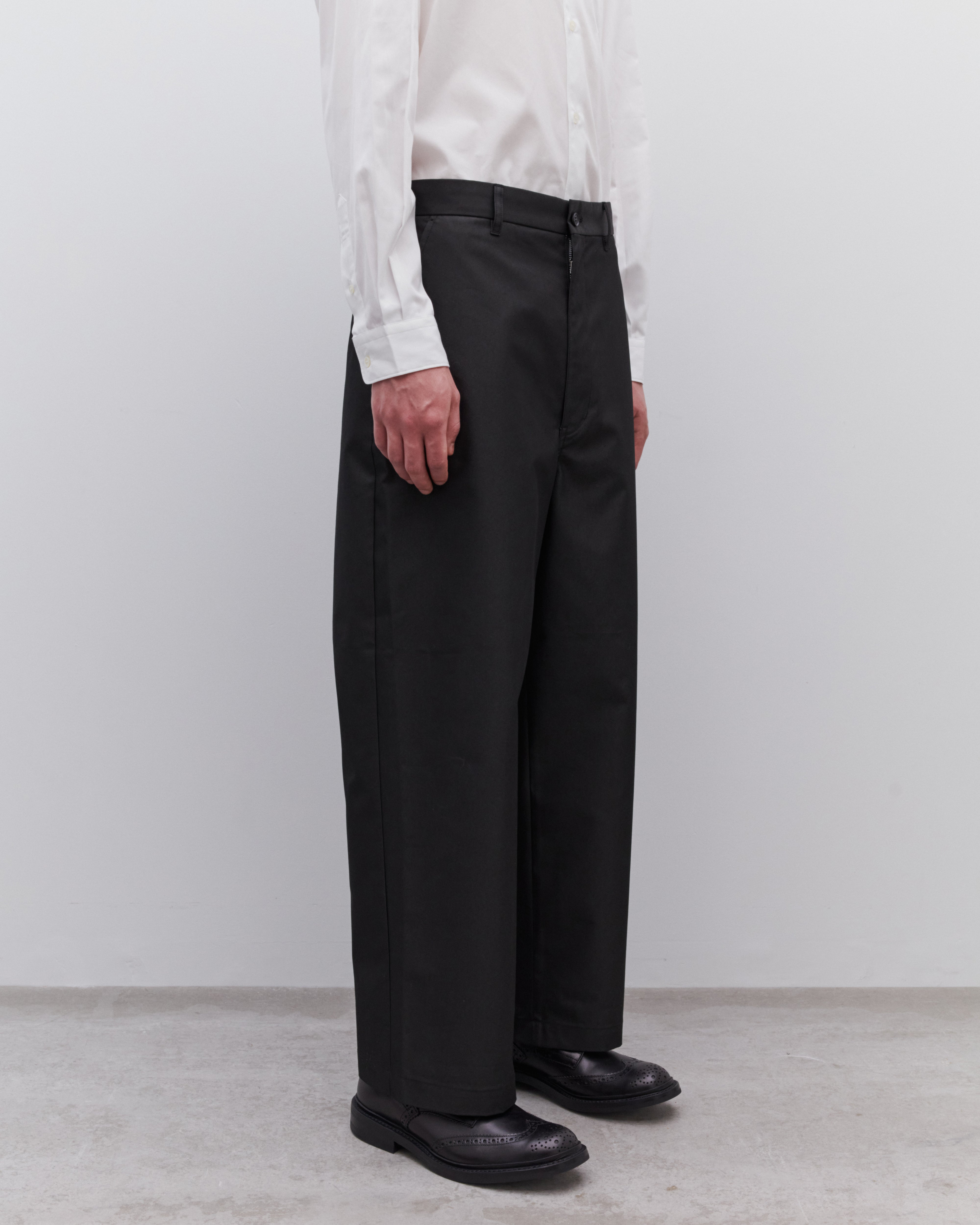 Comme des Garçons Homme: Men's Cotton Polyester Pants (Black) | DSMNY E-SHOP