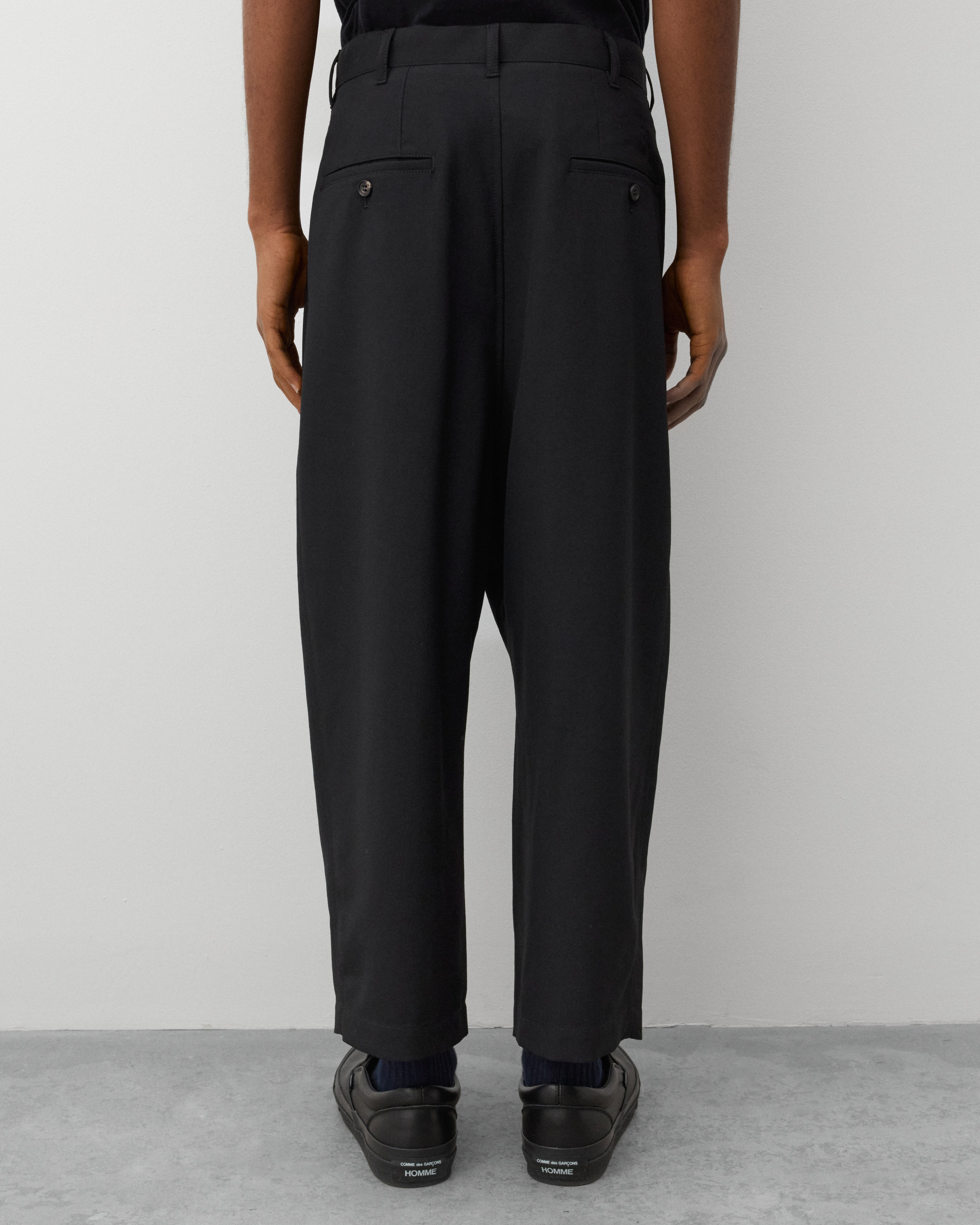 CDG Homme: Men's Wool Trousers (Black) | DSMNY E-SHOP